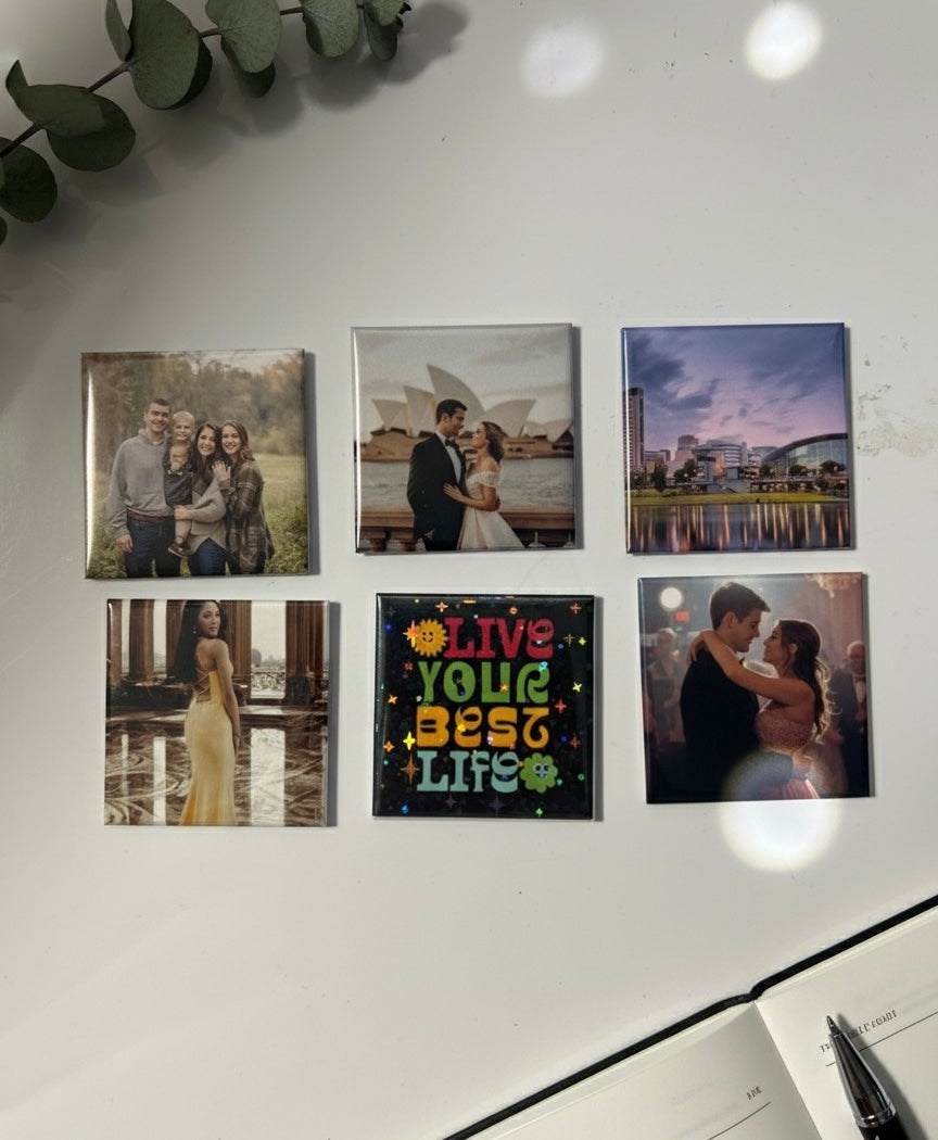 1 - Custom Photo Fridge Magnets - 2 x2" (Set of 6-12)